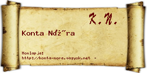 Konta Nóra névjegykártya