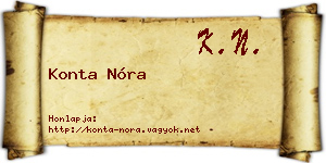 Konta Nóra névjegykártya